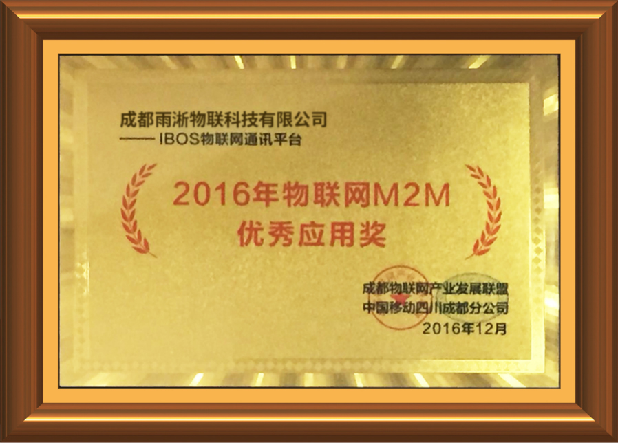 物聯網管理平臺榮譽資質1