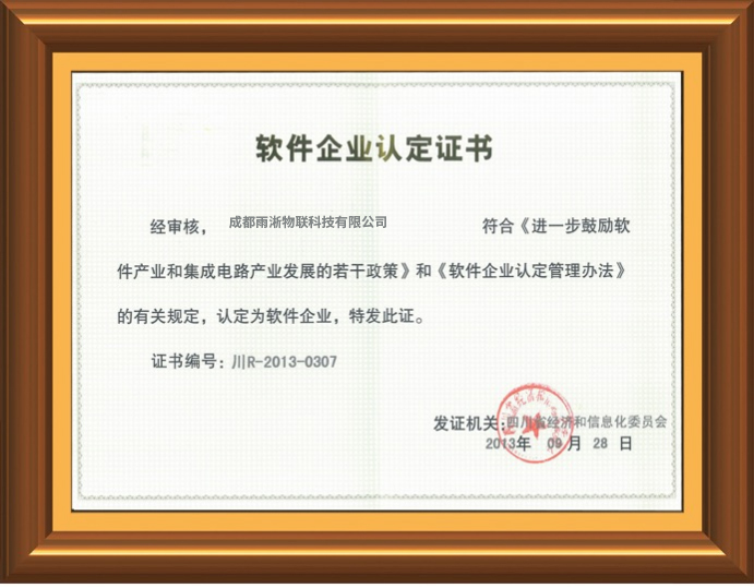 物聯網管理平臺榮譽資質12